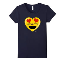 Emoji Heart Valentine's Day Shirt Cat Heart Emoji Shirt-Amazon