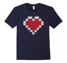 Gamer 8 Bit Distressed Heart Valentines Day Gift T-Shirt-Amazon