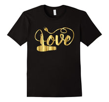 Valentines Day Shirt Love Hair Stylist Hairdresser Gift Gold-Amazon