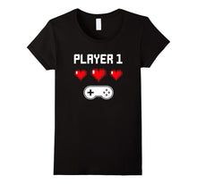 Player 1 T-shirt | Video Game Couples Shirt | Pixel Heart-Amazon