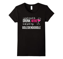 I Just Want to Drink Wine and Pet my Goldendoodle Funny Gift-Amazon