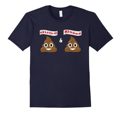 Valentine's Day Shirt Poop Emoji Hugs and Kisses Kids Couple-Amazon