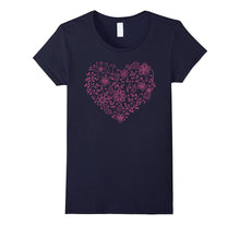 I Love you T shirt Floral Heart Saint Valentine's Day gift-Amazon