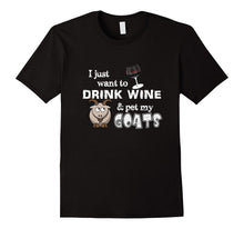 PREMIUM  Drink Wine and Pet My Goats  Funny T-shirt-Amazon