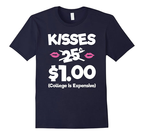Kisses 25 Cents - Funny Boys & Girls Valentines Day TShirt-Amazon