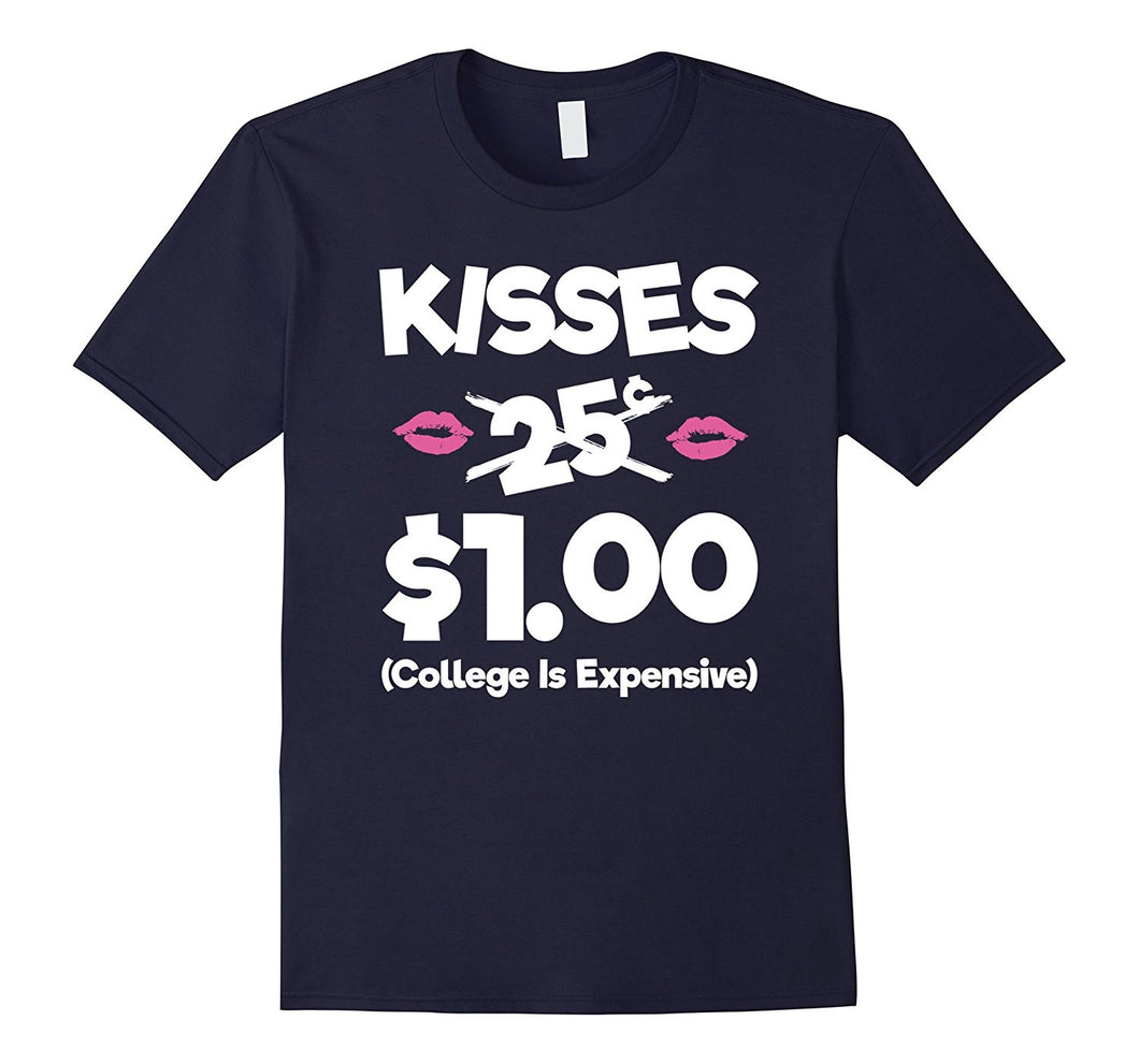 Kisses 25 Cents - Funny Boys & Girls Valentines Day TShirt-Amazon