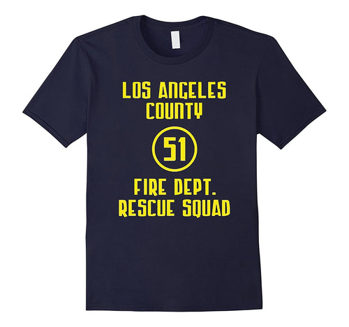 Los Angeles County 51 Fire Dept. Rescue Squad T Shirt-Amazon
