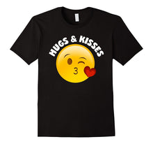 Emoji Valentine's Day Shirt Hugs And Kisses Heart Kiss-Amazon