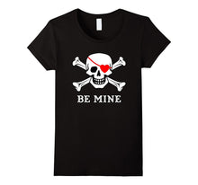 Valentine's Day Pirate Be Mine Funny T-Shirt-Amazon