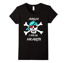 Valentines Day T Shirt Pirate Skull Heart Patch-Amazon