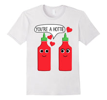 Sriracha Sauce Valentine's Day You're A Hottie Funny T-Shirt-Amazon