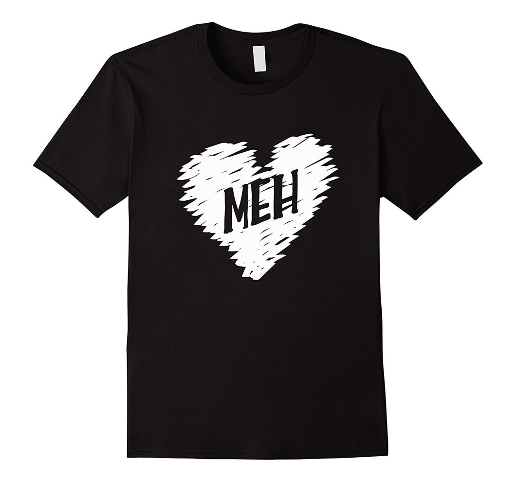 MEH Anti Valentines Day Candy Heart Sarcastic Expression tee-Amazon