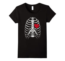 Valentine's Day Skeleton Ribcage With Heart T-Shirt-Amazon