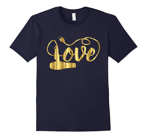 Valentines Day Shirt Love Hair Stylist Hairdresser Gift Gold-Amazon