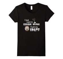 PREMIUM  Drink Wine and Pet My Goats  Funny T-shirt-Amazon