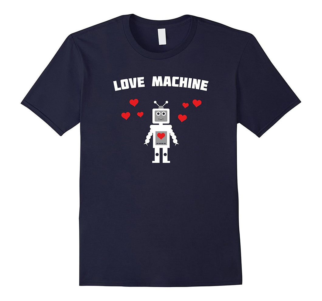 Love Machine Robot Cute Valentines Day T-Shirt Gift Unisex-Amazon