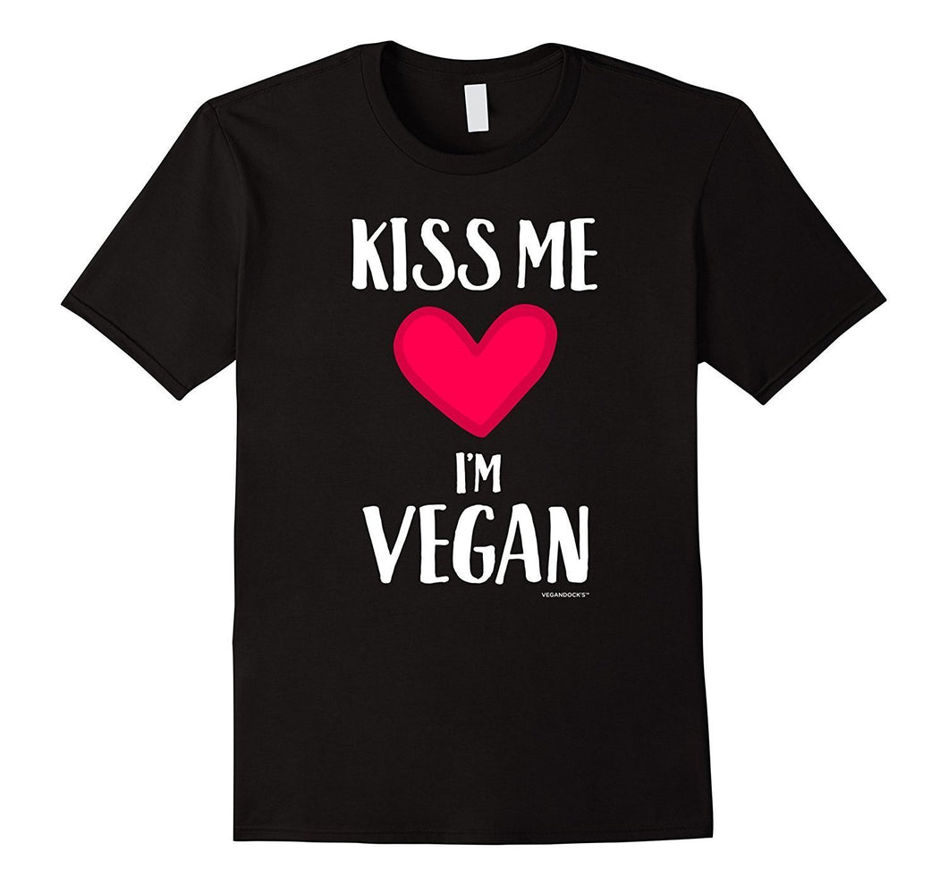 Kiss me  I'm Vegan - Valentines Day Gift T-Shirt for Vegans-Amazon