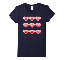 Emoji Hearts | Valentines Day Shirt | Cute Emoticon tshirt-Amazon