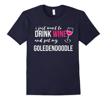 I Just Want to Drink Wine and Pet my Goldendoodle Funny Gift-Amazon