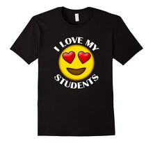 Teacher Emoji Hearts Love My Students Valentines Day T-Shirt-Amazon