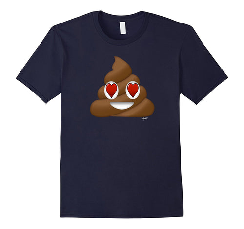 Poop Emoji Poop Face With Heart Eyes Valentines Day Shirt-Amazon
