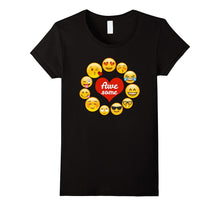 Valentine's Day Shirt Emoji Heart Saying Awesome Heart Kiss-Amazon