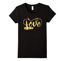 Valentines Day Shirt Love Hair Stylist Hairdresser Gift Gold-Amazon