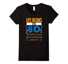 Life Begins At 80 Years Old 80th Birthday Gift Idea T-Shirt-Amazon