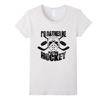 I'd Rather Be Playing Hockey  I Love Hockey T-Shirt-Amazon