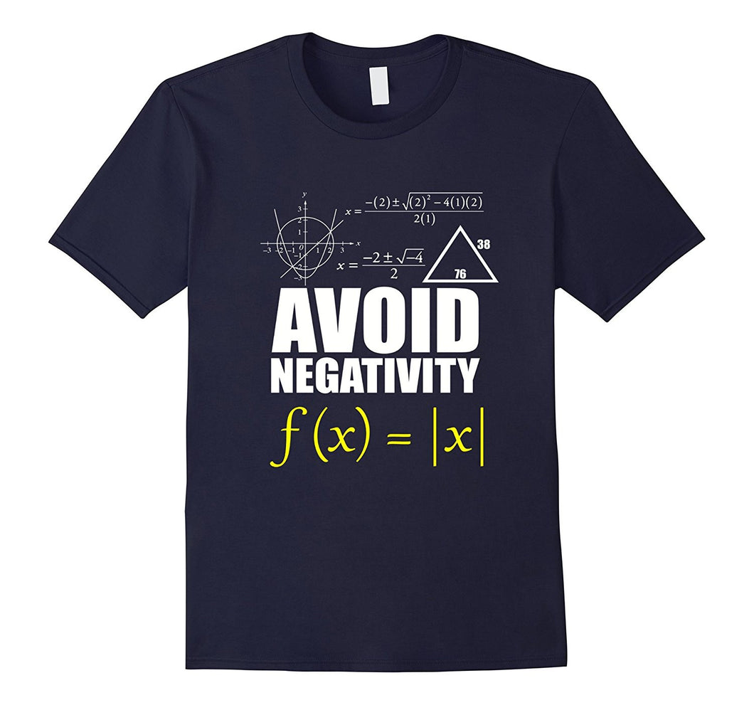 FUNNY AVOID NEGATIVITY T-SHIRT Math Nerd Geek Student Teach-Amazon