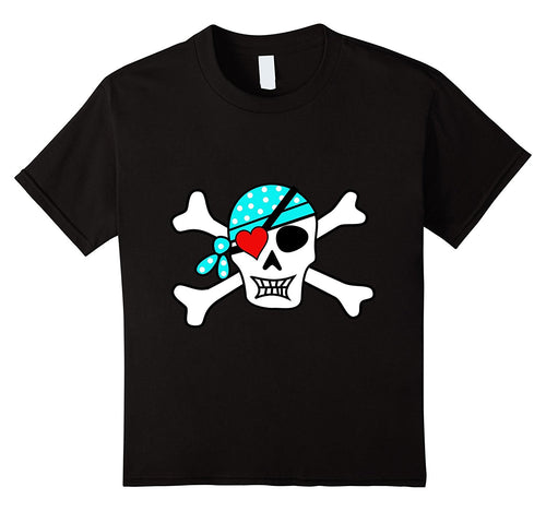 Kids Boy's Valentines Day T Shirt Pirate Skull Heart Patch-Amazon