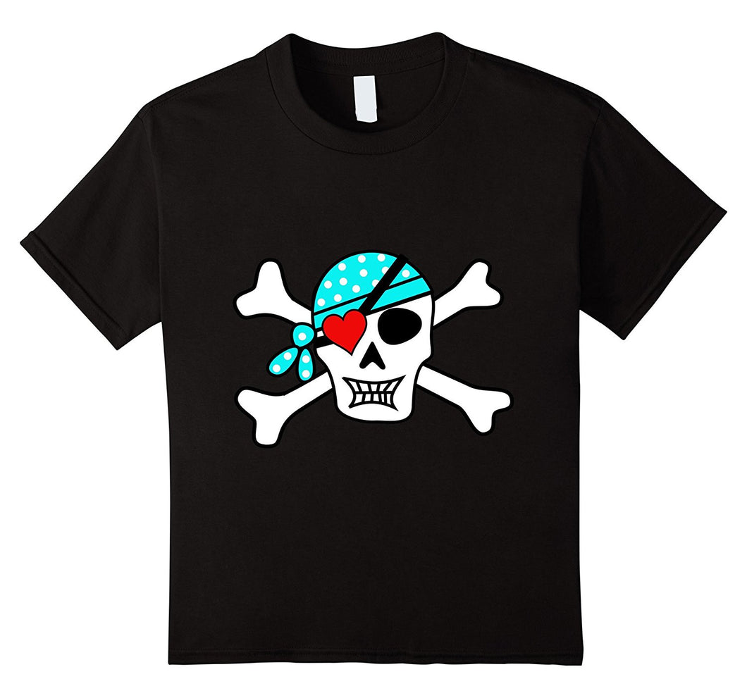 Kids Boy's Valentines Day T Shirt Pirate Skull Heart Patch-Amazon