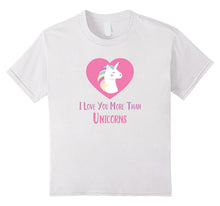 I Love You More Than Unicorns Cute Valentines Day T-Shirt-Amazon