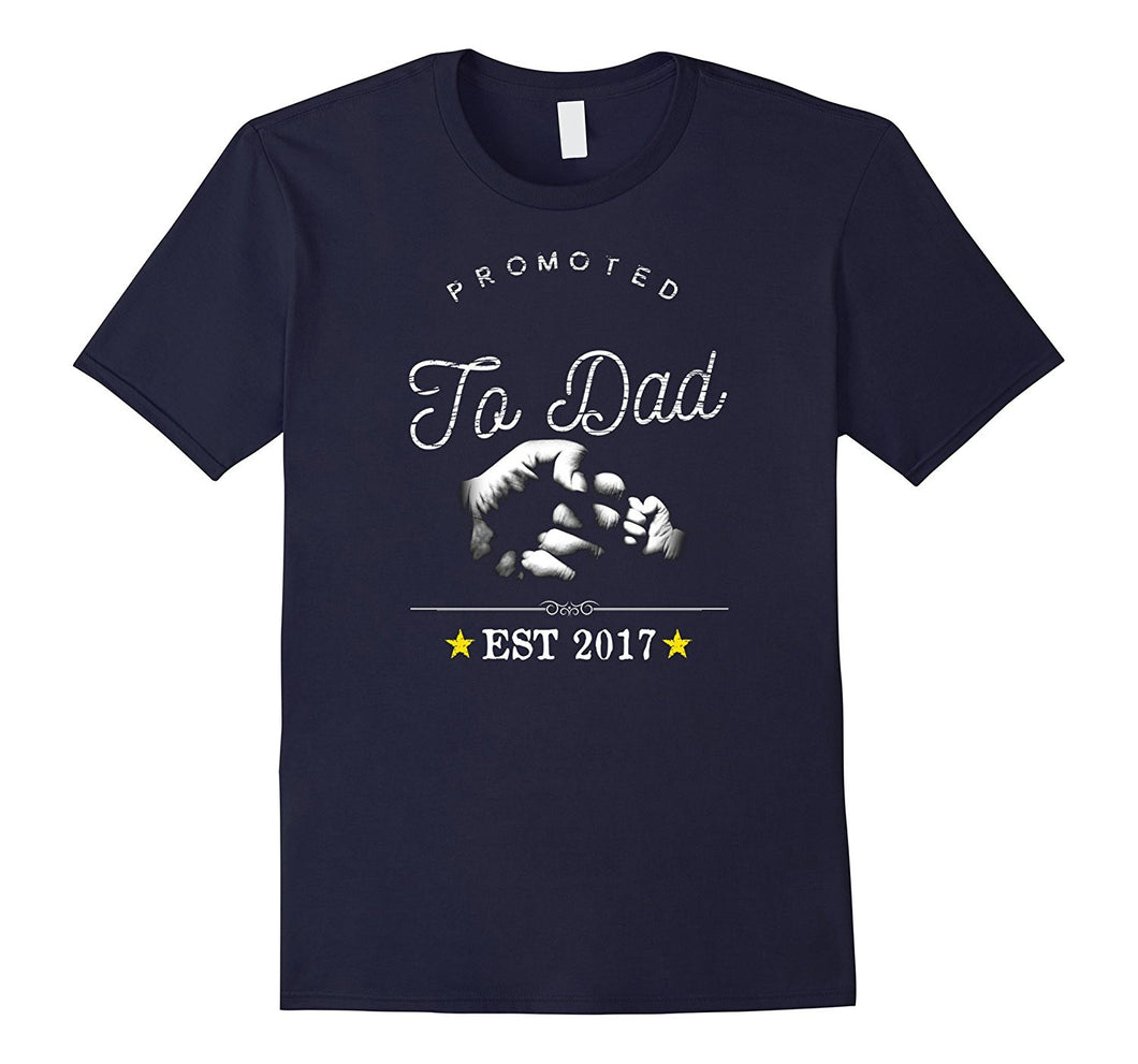 Promoted to Dad TShirt New Father To Be Expecting Pop Retro-Amazon