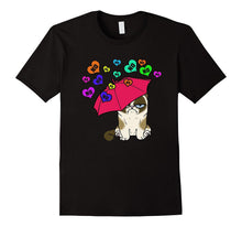 Grumpy Valentine's Day Cat amid raining No candy T-shirt-Amazon