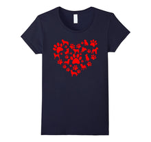 Dog Paw Heart Valentine Tshirt-Amazon