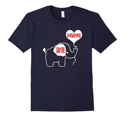 Cute Valentines Day Girls and Boys Be Mine Elephant T-Shirt-Amazon