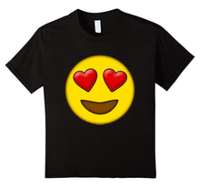 Kids Cute Heart Eyes Emoji Valentine's Day Love Kids Boys T-Shirt-Amazon