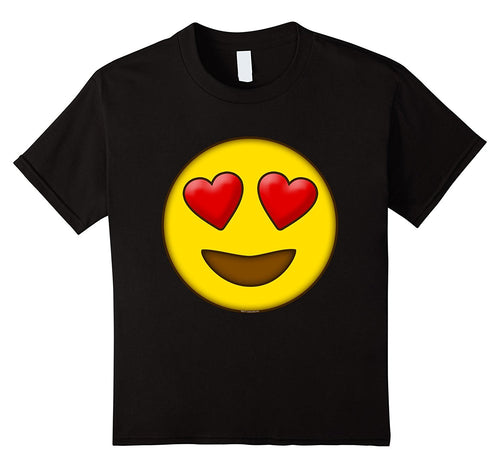 Kids Cute Heart Eyes Emoji Valentine's Day Love Kids Boys T-Shirt-Amazon