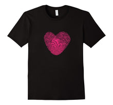 Fingerprint Pink Heart Valentines day T-Shirt-Amazon