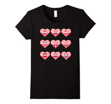 Emoji Hearts | Valentines Day Shirt | Cute Emoticon tshirt-Amazon