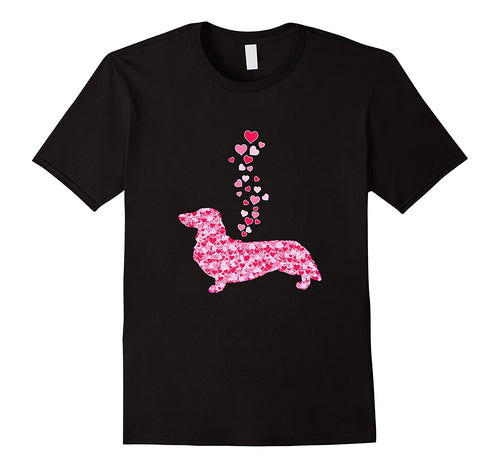 Dachshund Heart T-Shirt Beautiful Artistic Valentine Gift-Amazon