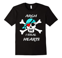 Valentines Day T Shirt Pirate Skull Heart Patch-Amazon