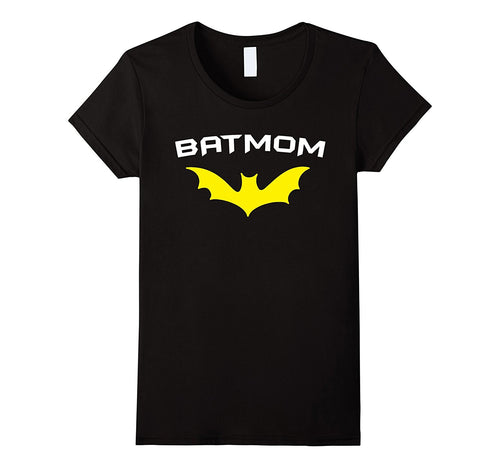 Women's BATMOM Proud Mother Super Hero T-Shirt-Amazon