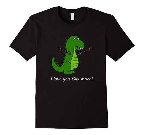 T-Rex I love you this much! Valentine's Day Dinosaur Shirt-Amazon