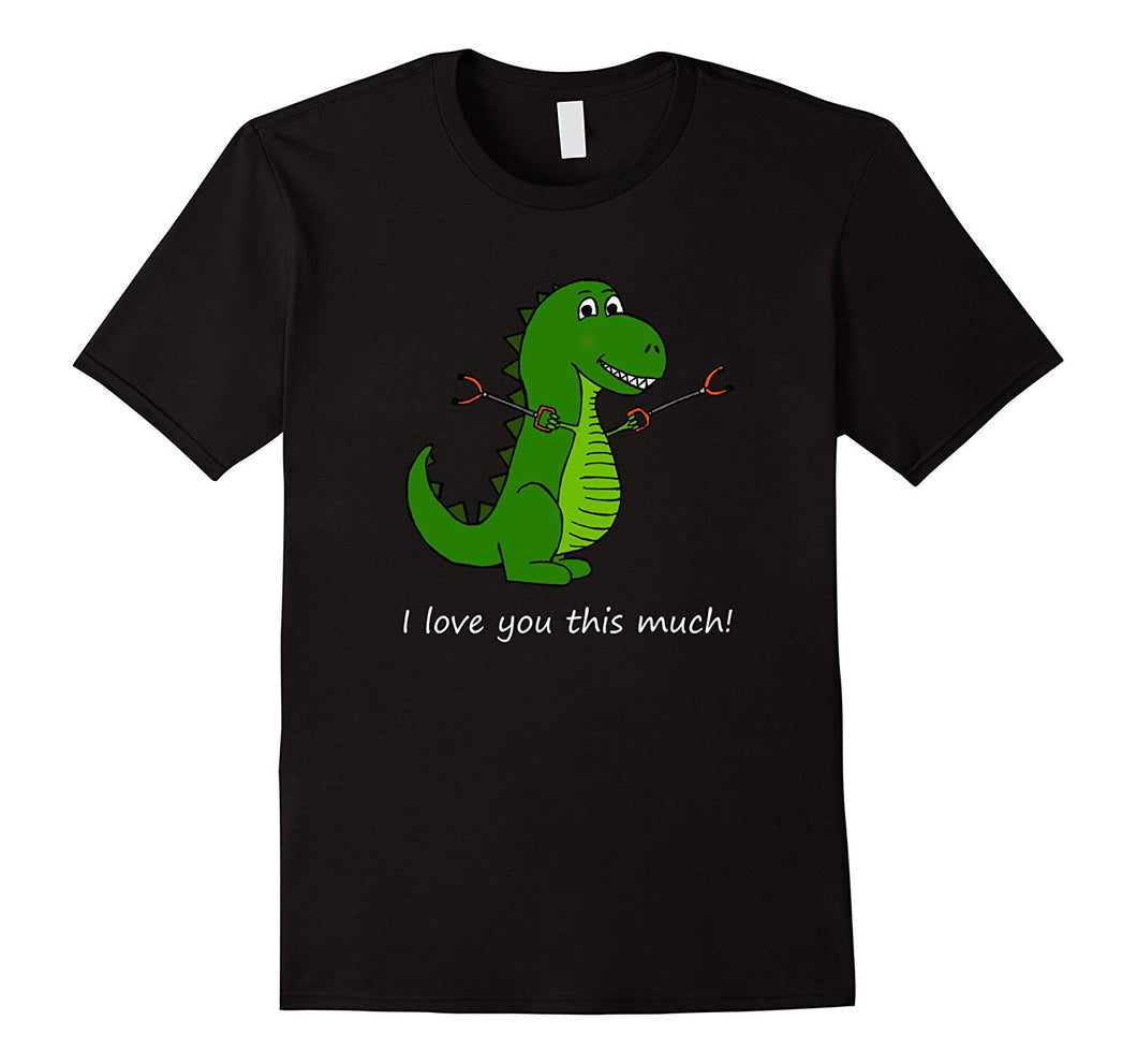 T-Rex I love you this much! Valentine's Day Dinosaur Shirt-Amazon
