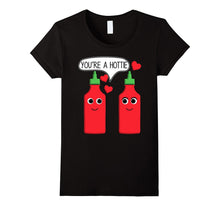 Sriracha Sauce Valentine's Day You're A Hottie Funny T-Shirt-Amazon
