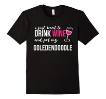 I Just Want to Drink Wine and Pet my Goldendoodle Funny Gift-Amazon