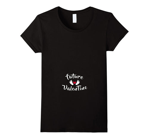 Women's Future Valentine Pregnanncy Announcement TShirt-Amazon