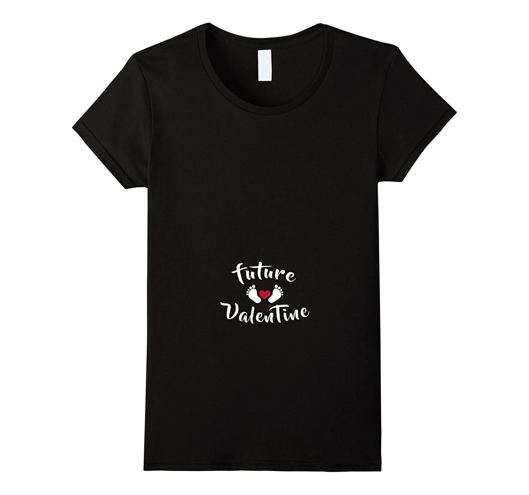 Women's Future Valentine Pregnanncy Announcement TShirt-Amazon